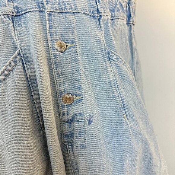 FREE PEOPLE Marci Denim Jumpsuit in Wash Clear Skies Size X-Small - Picture 6 of 16